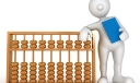 会计板报专用插图-会计师与算盘