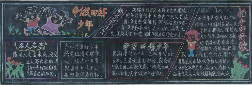 四好少年板报图片大全