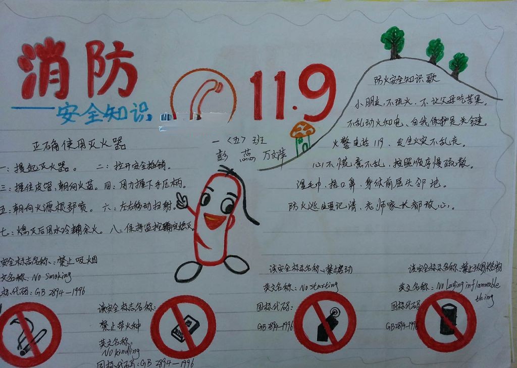 小学生消防安全手抄报大全