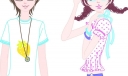 可爱卡通男生卡通女生插图