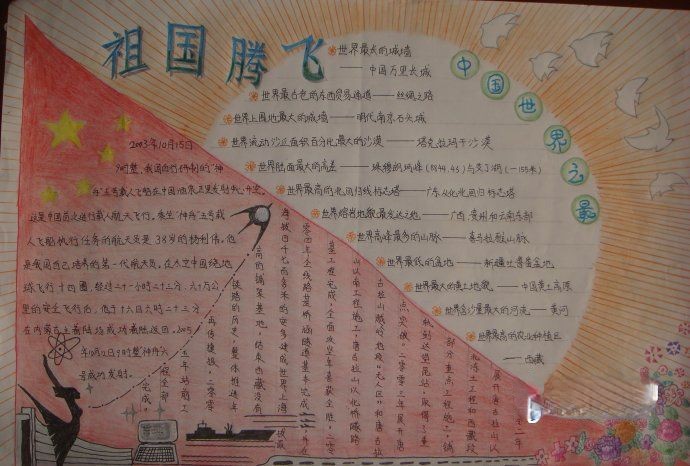 祖国腾飞手抄报版面设计图