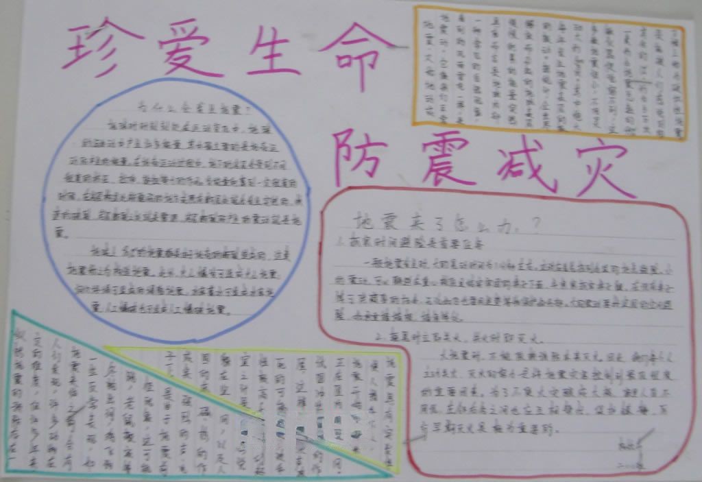 心手相牵重振家园手抄报