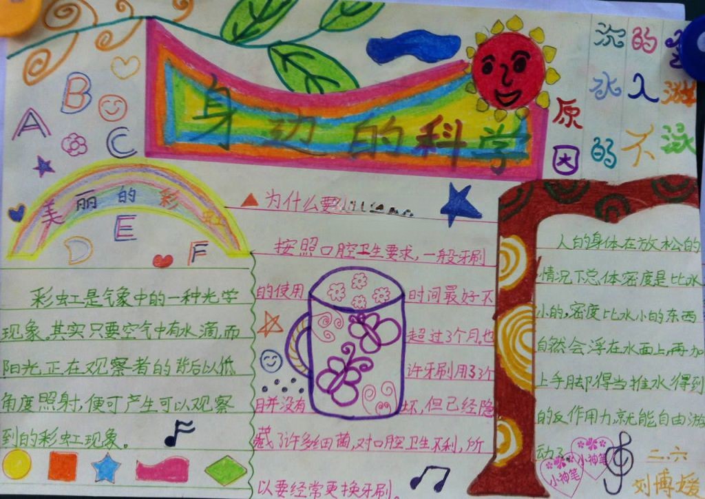 二年级身边的科学手抄报 二年级身边的科学手抄报