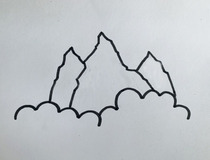 山怎么画 山的简笔画教程2
