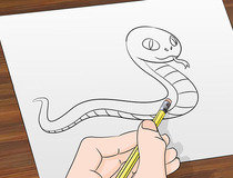 蛇怎么画 卡通蛇简笔画7
