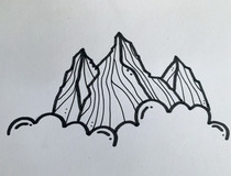 山怎么画 山的简笔画教程3