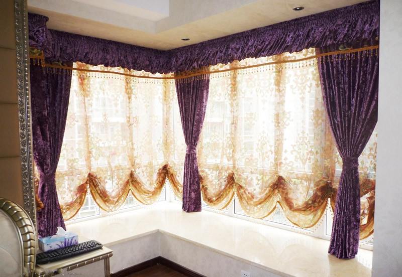 飘窗窗帘 你家飘窗怎么设计的,飘窗窗帘安装有方法