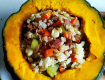 南瓜怎么做好吃 创意南瓜盅饭好看又美味13